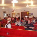 Voices lifted in praise to God during the congregational singing.